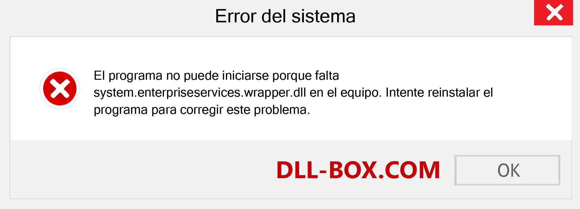 ¿Falta el archivo system.enterpriseservices.wrapper.dll ?. Descargar para Windows 7, 8, 10 - Corregir system.enterpriseservices.wrapper dll Missing Error en Windows, fotos, imágenes